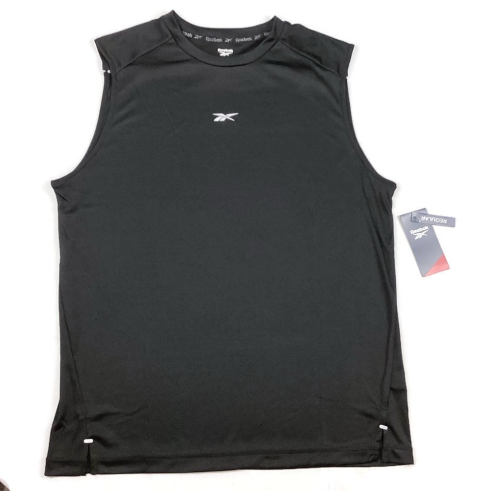 Reebok Black Sleeveless Warm Up Muscle T-Shirt Large NEW! Retail $25